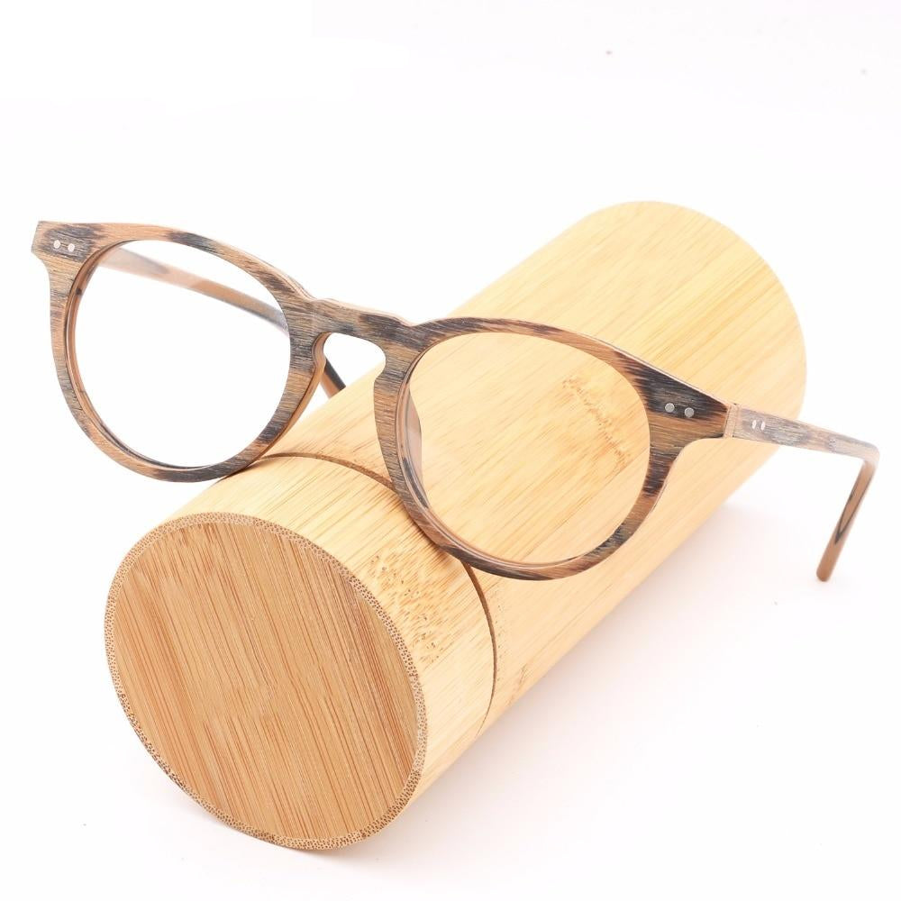 Wooden Myopic Glasses