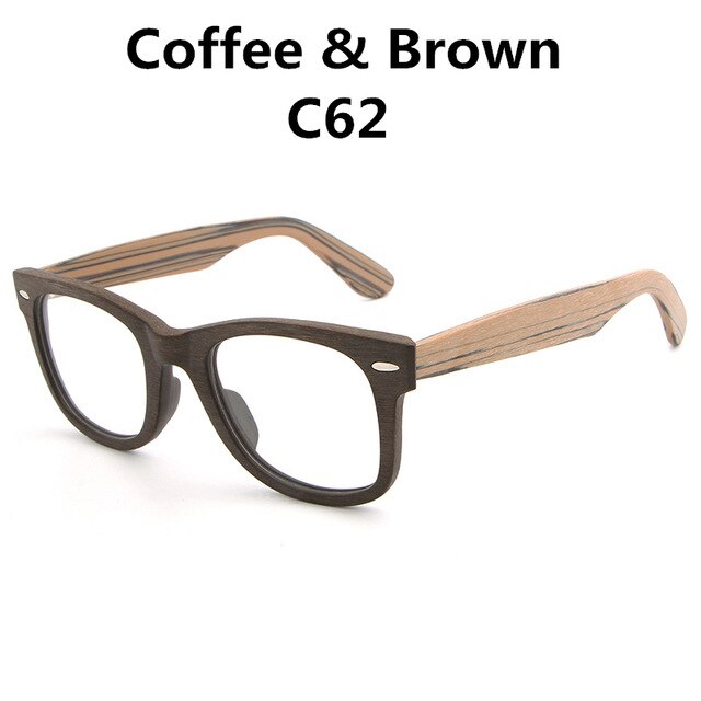 Wooden Plain Glasses