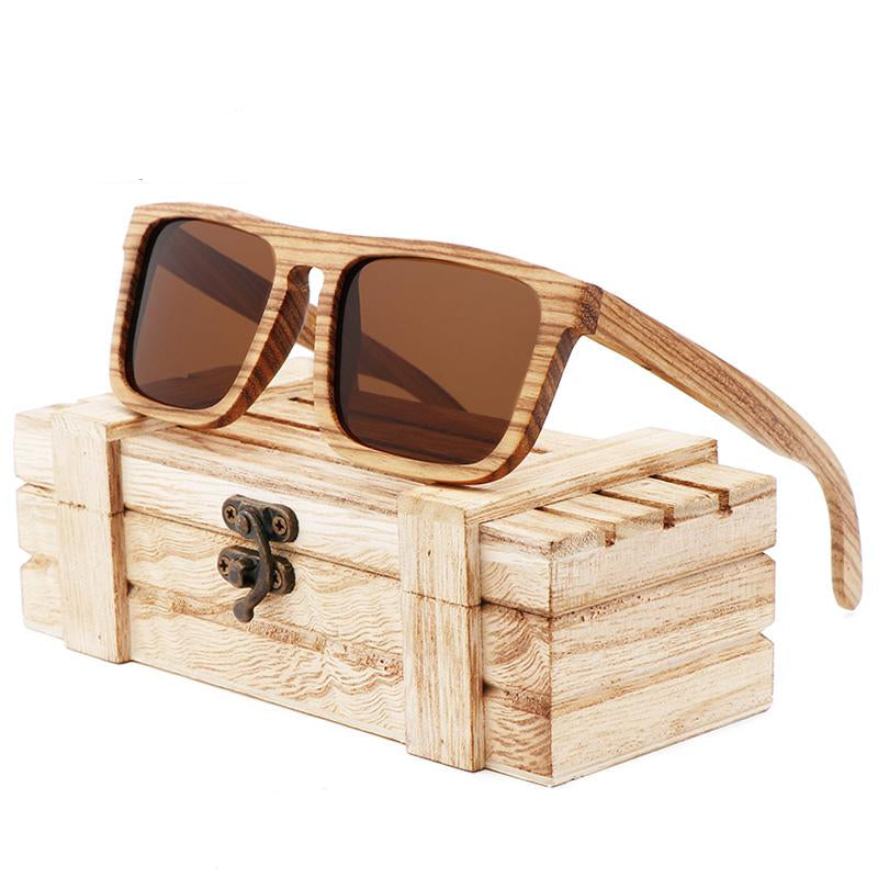 Zebra Wooden Sunglasses