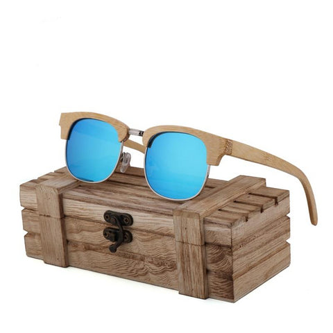 Zebra Wooden Retro Style Sunglasses