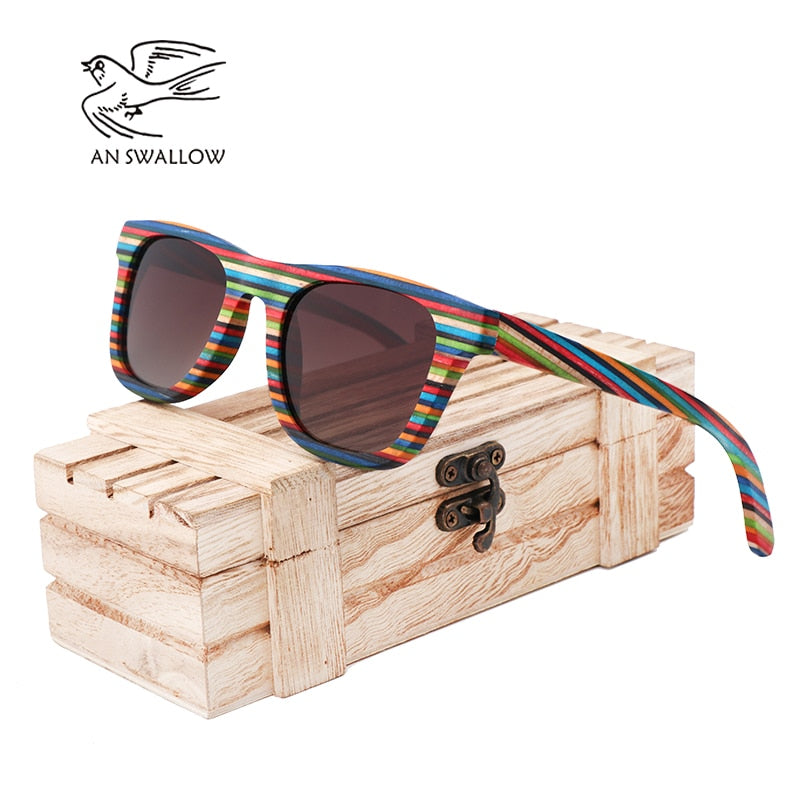 Skateboard Wooden Sunglasses