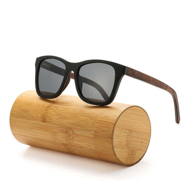 Zebra Wooden Polarized Sunglasses