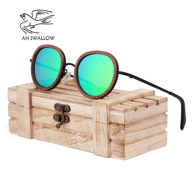 2019 New Retro Wooden Sunglasses