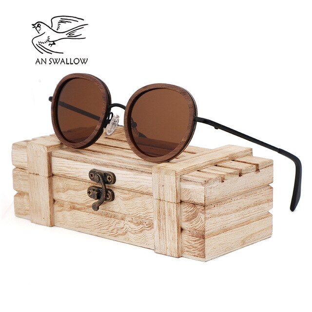 2019 New Retro Wooden Sunglasses