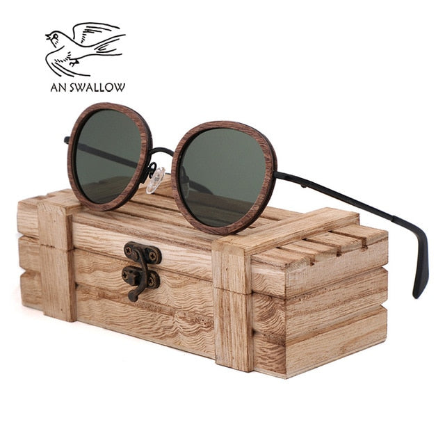 2019 New Retro Wooden Sunglasses