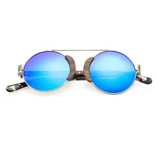 Metal and Wood Polarized Sunglasses