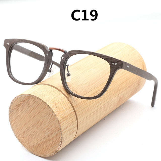 Wood Retro Eyeglasses