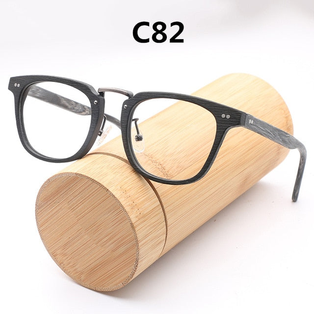 Wood Retro Eyeglasses