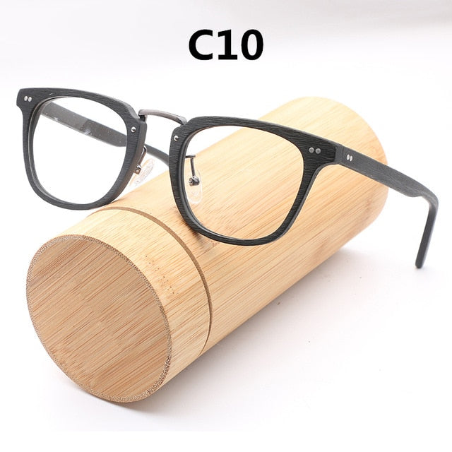 Wood Retro Eyeglasses