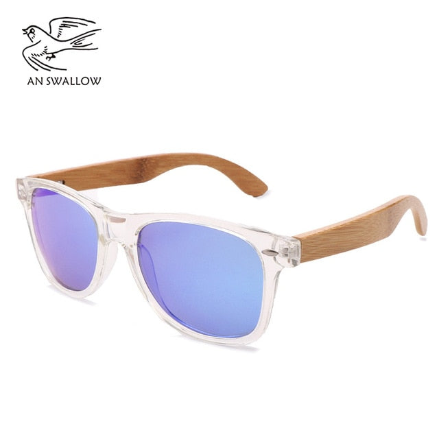 High Quality Retro Transparent Blue Square Sunglasses