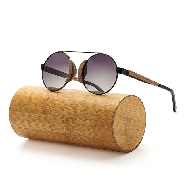 Black Walnut Wood Bamboo Polarized Sunglasses